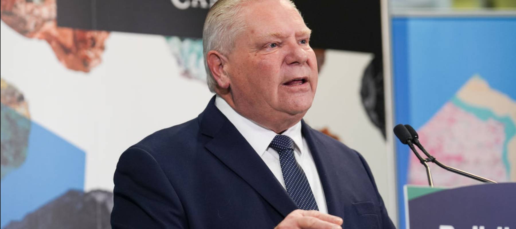 Ontario Premier Doug Ford speaks at a press conference.