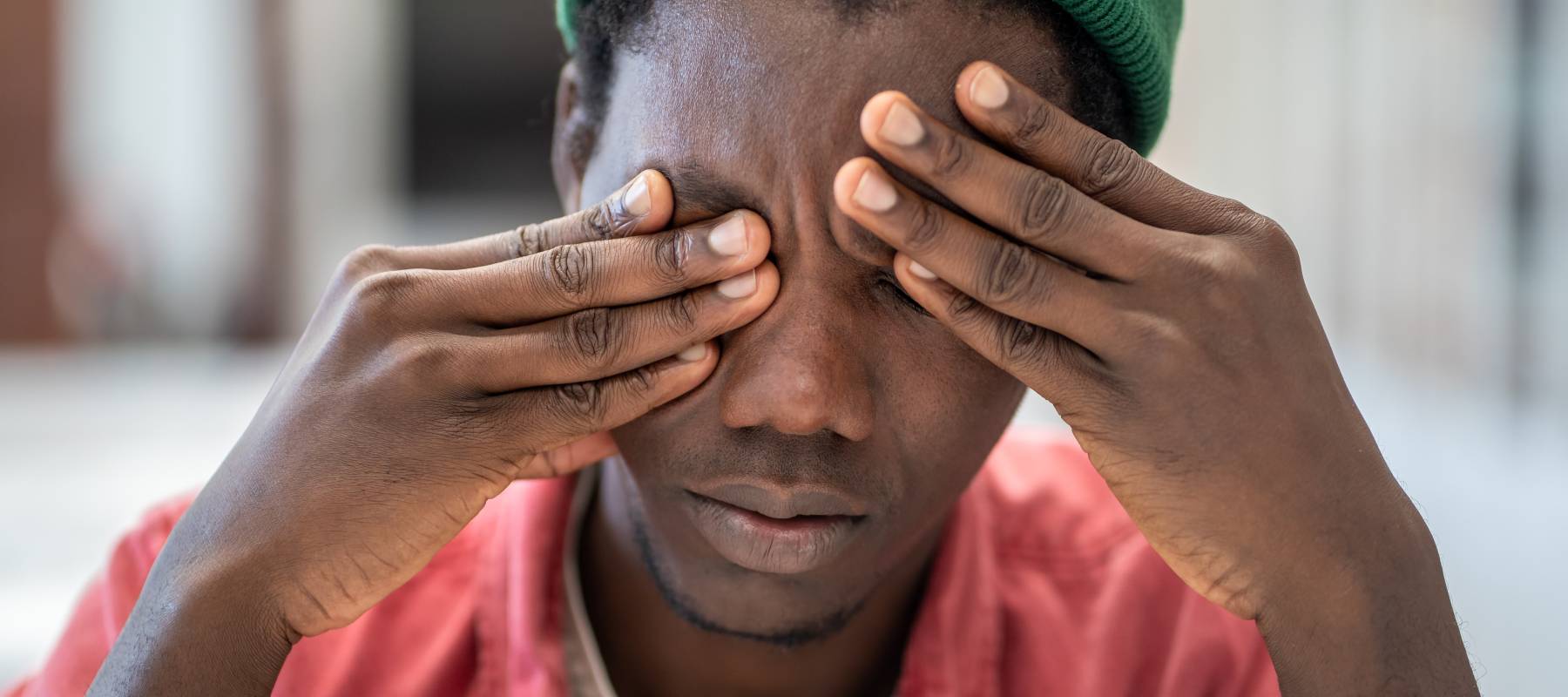 A fatigued young man.