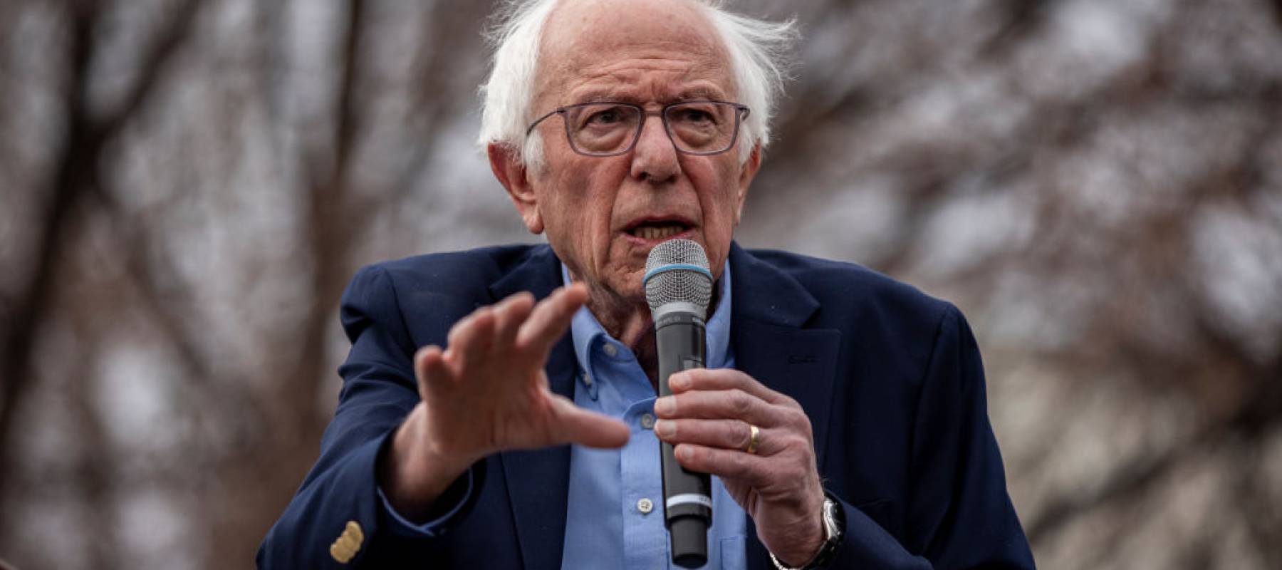Bernie Sanders speaking in Washington, D.C.