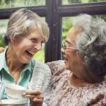 Senior Couple Afternoon Tea Drinking Relax Concept