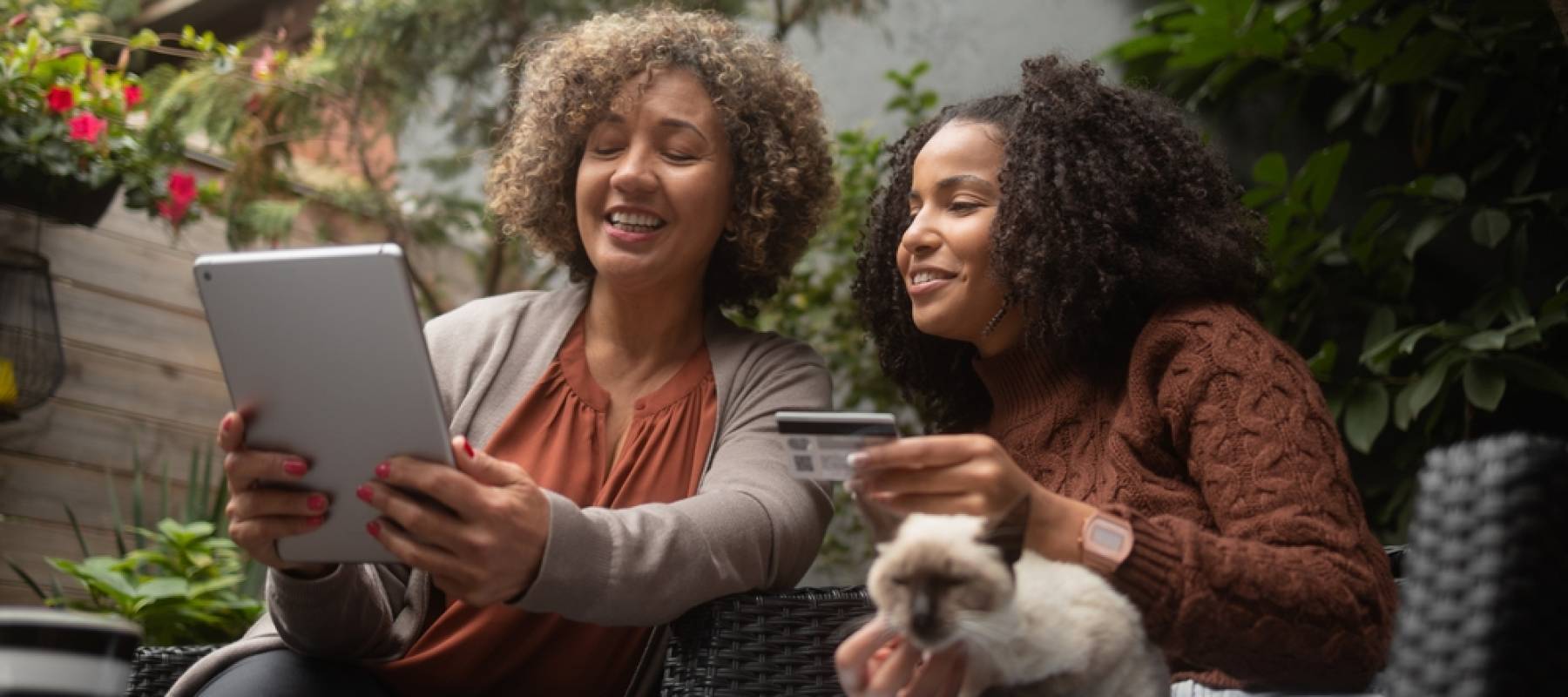 An African-American woman and her daughter