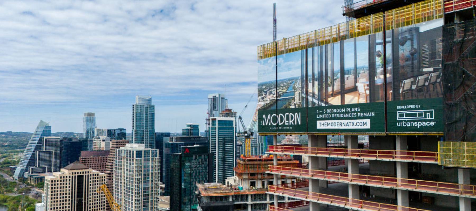 Condo building in construction.