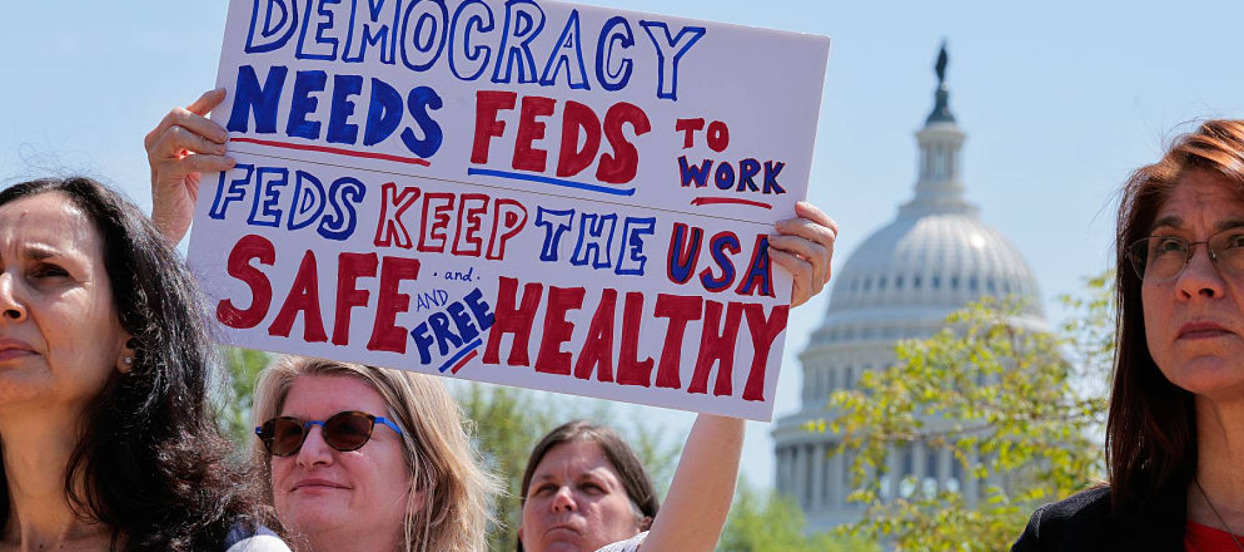 Protestors in front of Capital Hill.