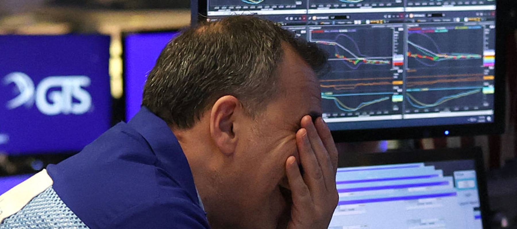 A trader works on the floor of the New York Stock Exchange (NYSE)
