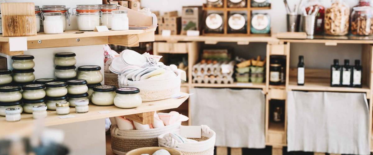 Eco-friendly shopping at local small business