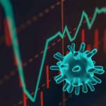 The coronavirus sinks the global stock exchanges. Smartphone app showing the collapse of the stock market due to the global Coronavirus virus crisis.