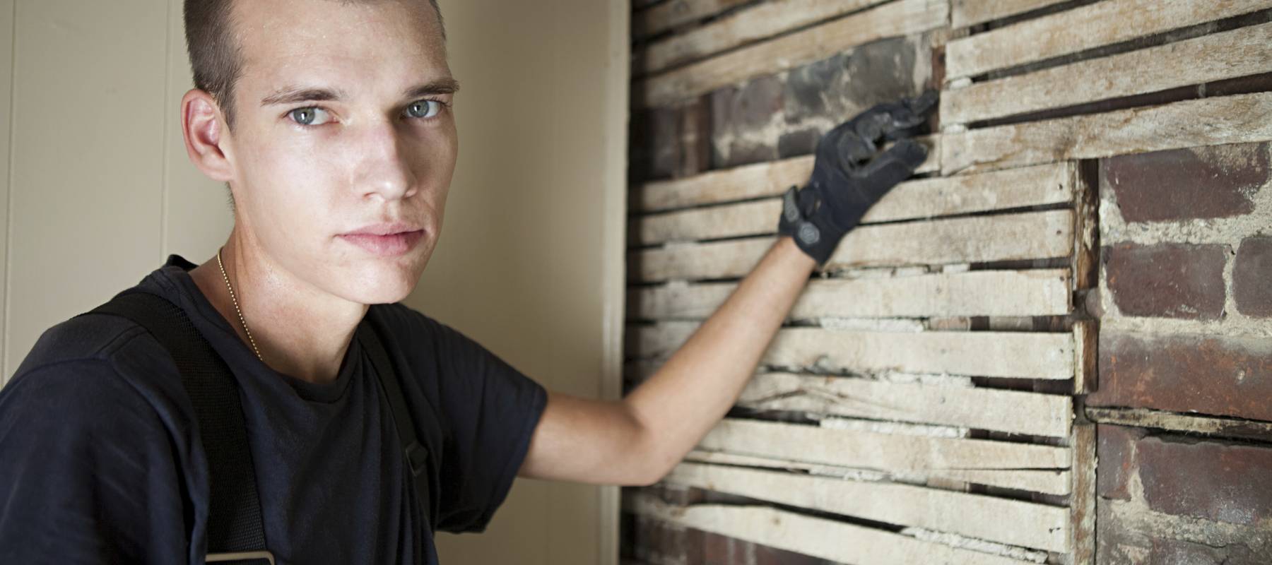 Young man doing renovations