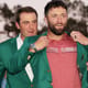 Jon Rahm of Spain is awarded the Green Jacket for winning the 2023 Masters golf tournament.