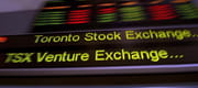 The TSX ticker is shown in Toronto on May 10, 2013. 