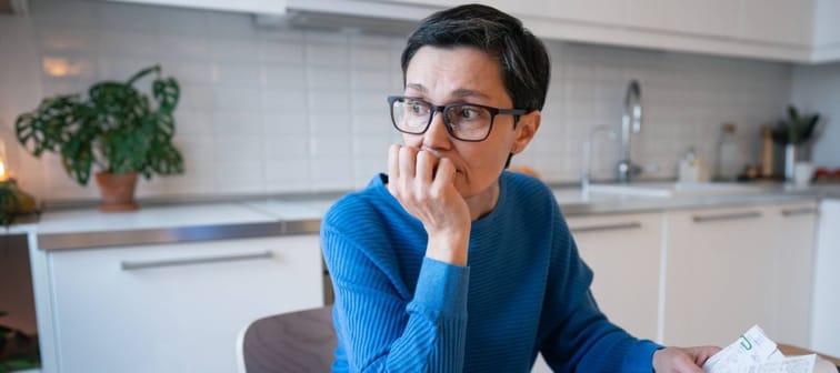 Stressed mature woman