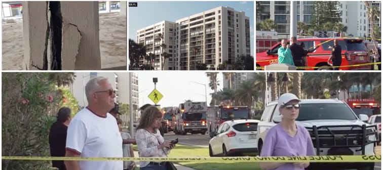 Condo residents had to vacate this building in Clearwater, Florida.