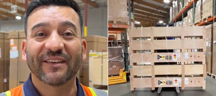 Bonded warehouse manager discussing his booming business.
