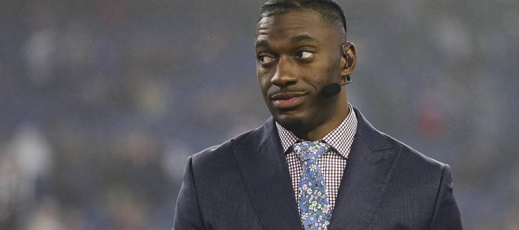 Robert Griffin III glancing sideways.