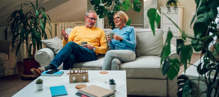 Couple in their home.