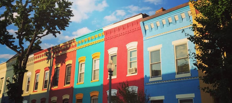 Colorful houses in Washington, D.C.