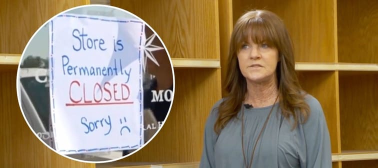 Local Utah liquor store owner discussing the closure of her business.