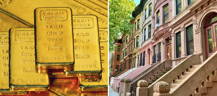 Gold bars and Manhattan real estate