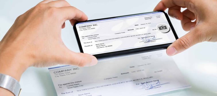 Scanning Remote Deposit Check Document Using Phone