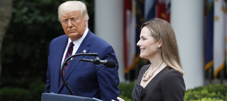 US President Donald J. Trump introduces Judge Amy Coney Barrett as his nominee to be an Associate Justice of the Supreme Court