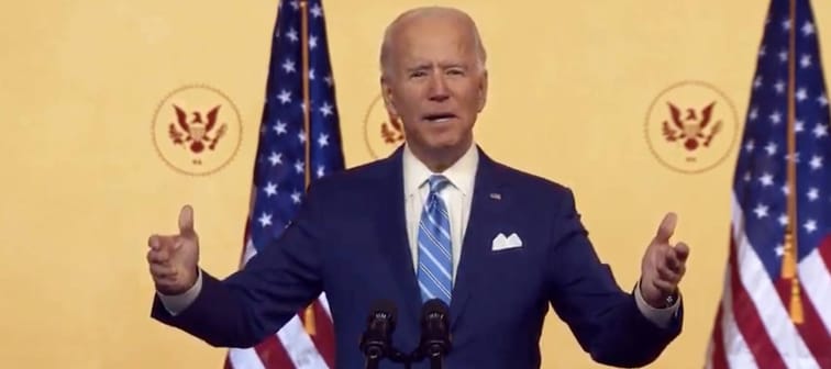 President-elect Joe Biden delivers his Thanksgiving message, Wilmington, Delaware, Nov. 25, 2020