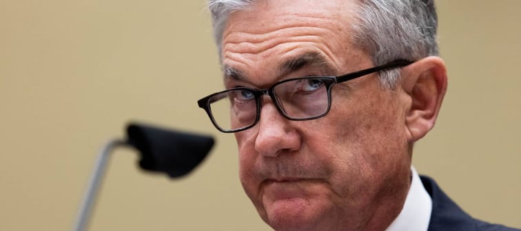 Jerome H. Powell, Chair of the Board of Governors of the Federal Reserve System, testifies before Congress, June 22, 2021.