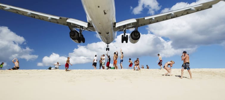 Maho beach near Princess Juliana International Airport.