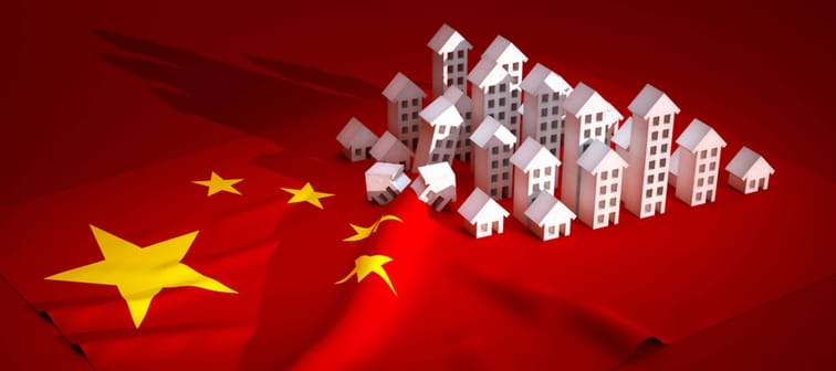 3d render illustration of china real-estate development