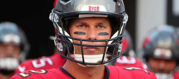 Tom Brady playing for the Bucs