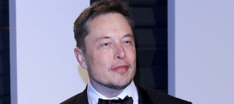 Elon Musk at the 2017 Vanity Fair Oscar Party at the Wallis Annenberg Center