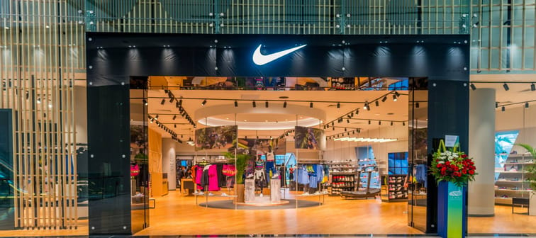 Nike Store Front at Jewel Changi Airport.