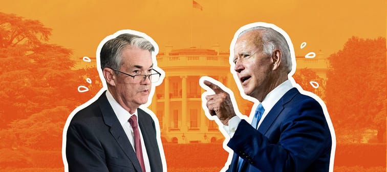 picture of Jerome Powell and Joe Biden