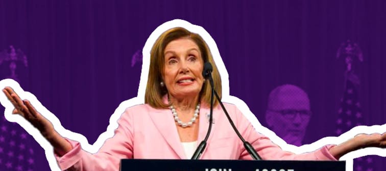Speaker of the House, Nancy Pelosi, speaking at the Democratic National Convention Summer Meeting in San Francisco, California.