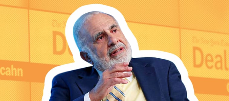 Chairman of Icahn Enterprises Carl Icahn participates in a panel discussion at the New York Times 2015 DealBook Conference