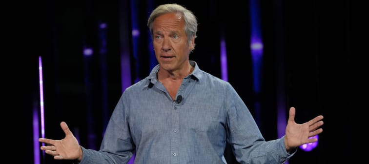 Mike Rowe, Dirty Jobs on Discovery Channel speaks onstage during the Warner Bros. Discovery Upfront 2022 show