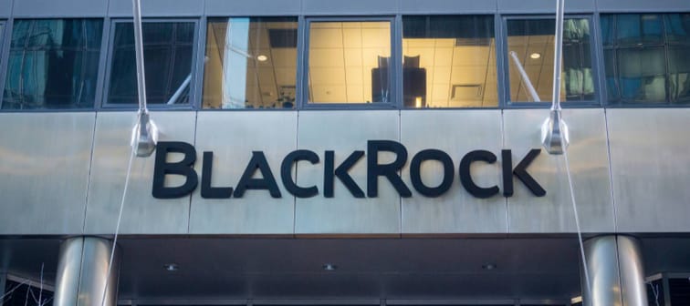 The New York headquarters of the BlackRock investment management firm