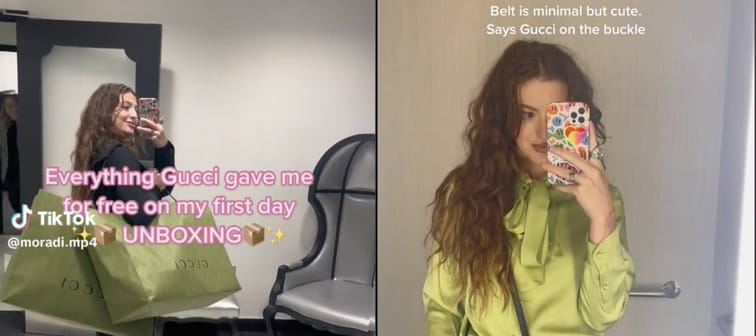 Melanie Moradi was fired shortly after being hired as a Gucci retailer and posting a TikTok video.