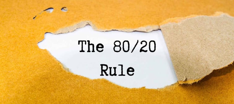 The 80/20 rule  on brown envelope