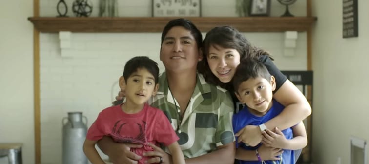 Eddie Nuñez (second left) and Stefani Nicole Penaranda (second right) with their two sons.