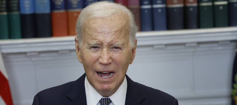 U.S. President Joe Biden announces new actions to protect borrowers after the Supreme Court struck down his student loan forgiveness plan at the White House on June 30, 2023 .