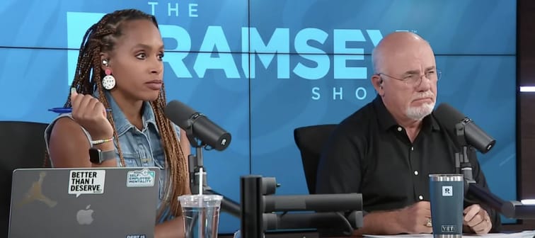 Dave Ramsey and cohost Jade Warshaw speak to caller during an episode of the The Ramsey Show.