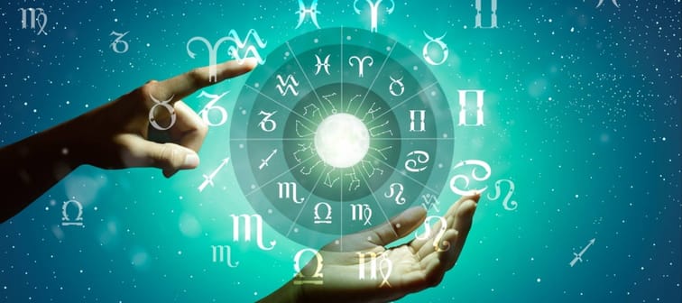 astrological zodiac signs inside of horoscope circle