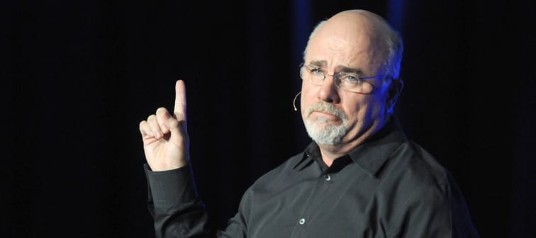 Personal finance expert Dave Ramsey speaks to a crowd at the Cox Convention Center in Oklahoma City, Oklahoma, Feb. 19, 2011.