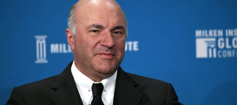 Kevin O'Leary participates in a panel discussion during the annual Milken Institute Global Conference at The Beverly Hilton Hotel