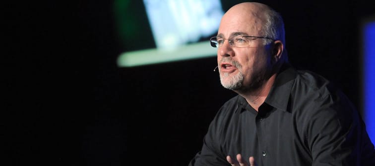Personal finance expert Dave Ramsey speaks to a crowd at the Cox Convention Center in Oklahoma City, Oklahoma, Feb. 19, 2011.