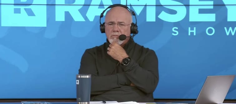 A still photo of Dave Ramsey from an episode of his show