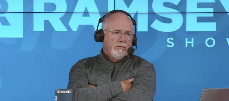 A screengrab of Dave Ramsey in an episode of his show