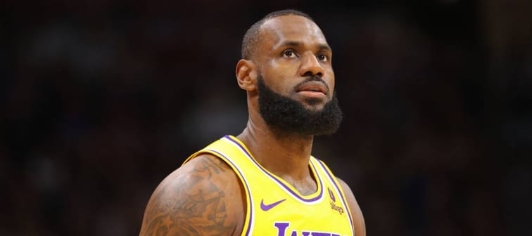 LeBron James #23 of the Los Angeles Lakers