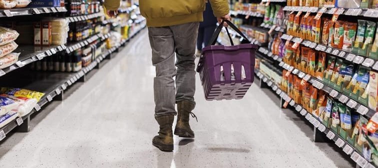 A customer browses an aisle at a grocery store In Toronto on Friday, Feb. 2, 2024. A labour expert says Unifor has achieved an "important victory" after grocery workers at 11 Dominion stores 
