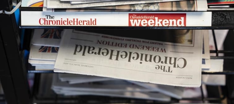 Newspapers owned by SaltWire Network Inc. are photographed in Halifax on Tuesday, March 12, 2024. A Nova Scotia judge was greeted with good news today when he received an update on the propos