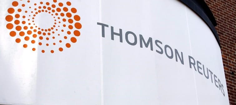 A Thomson Reuters office sign is shown in Boston, Thursday August 6, 2009. 